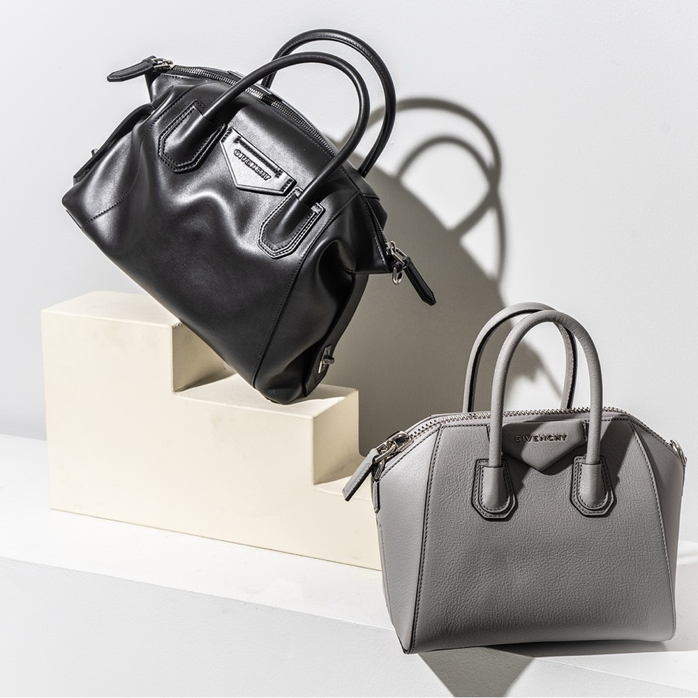 🆕 GIVENCHY Soft Calfskin Small Soft Antigon in Pearl Grey - Picture 3 of 16